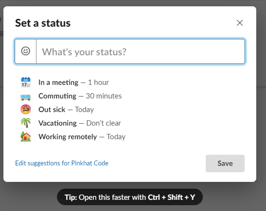 slack desktop app status away after 1 minute inactivity