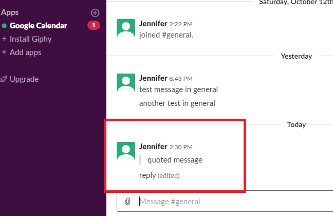 slack formatting