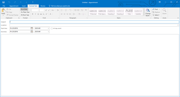 how do you increase font size in outlook 2016