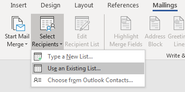 mail merge envelopes with excel word for mac 2011