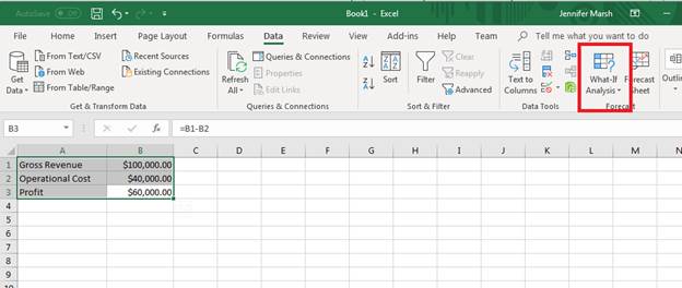Using The What If Analysis In Excel 19 Universalclass