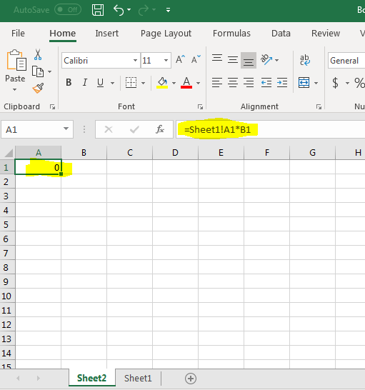 Alpha Worksheet Cell A1