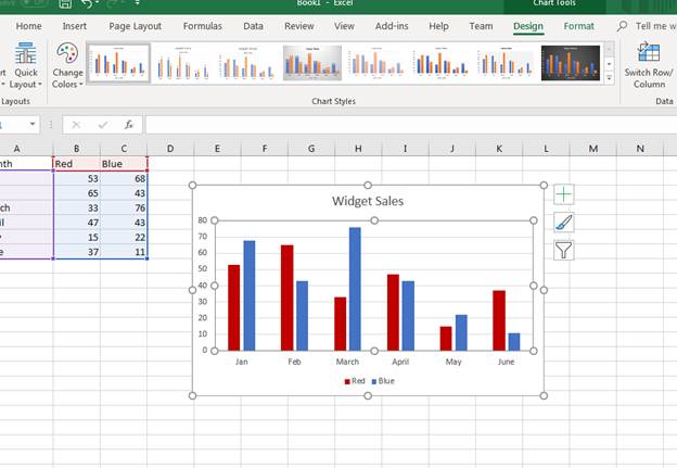 create excel chart text box win10