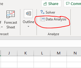 microsoft excel data analysis not showing up