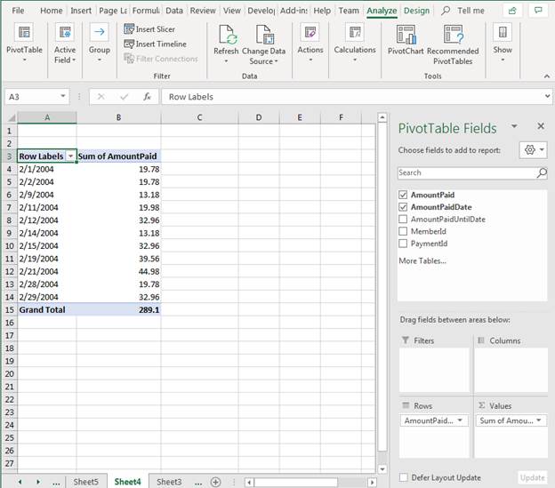 microsoft excel for mac 2019 pivot table