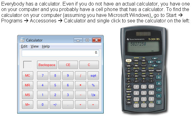calculator  how to use