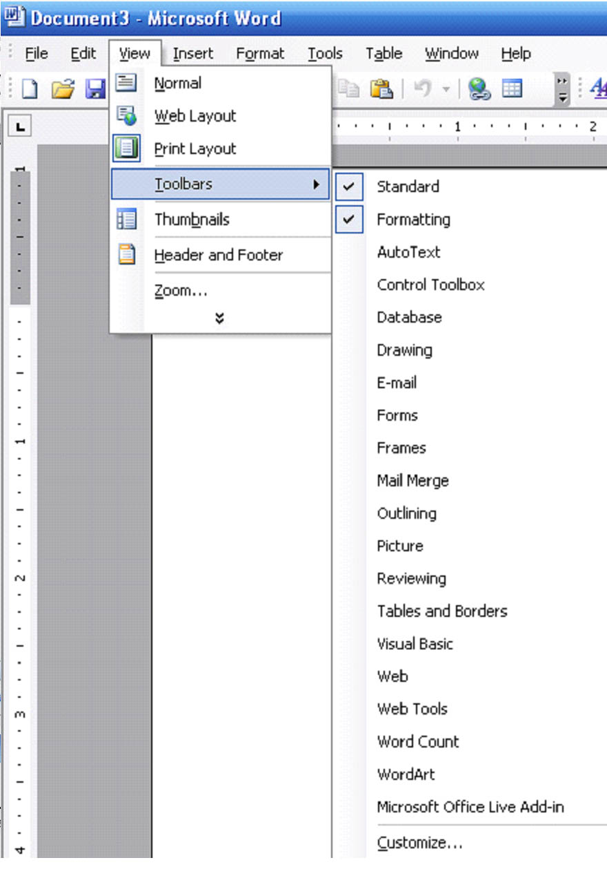 Microsoft Word 2003 Basic Functions And Navigation 7472