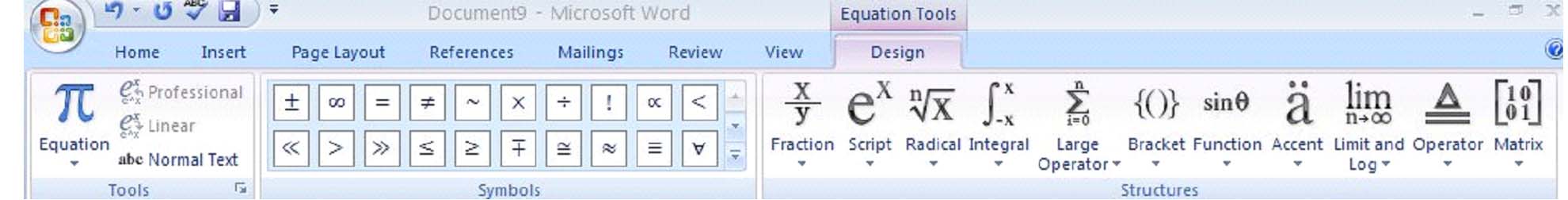 Редактор математических формул word