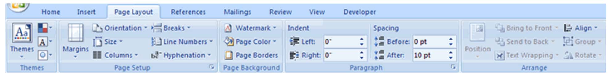 Formatting Paragraphs in Microsoft Word 2007