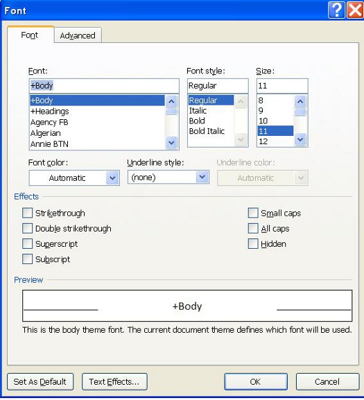 Change The Normal Template In Word 2010