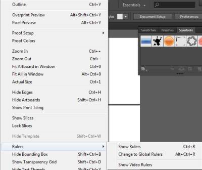 Image result for Display/Hide Artboard Rulers