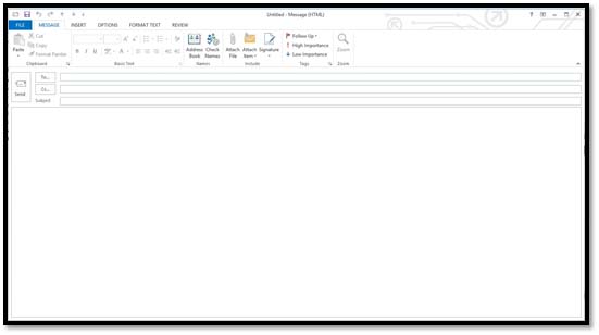 create outlook email template with contacts