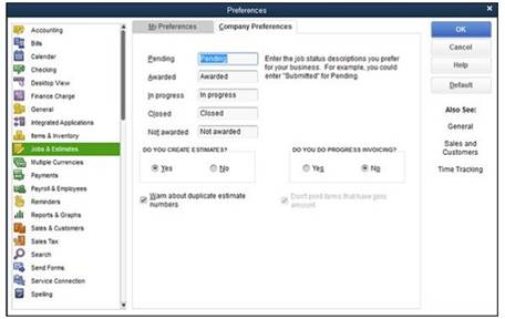 cquickbooks creating invoices and estimates