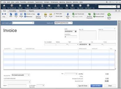 create custom invoices for use with quickbooks