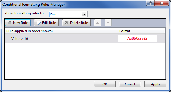 export outlook conditional formatting rules