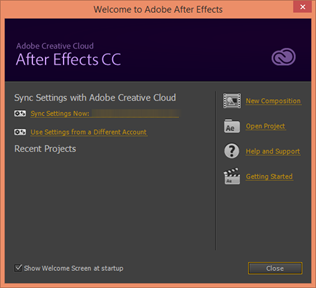 how to open an after effects project from download