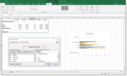 Chart Wizard Button Excel 2016