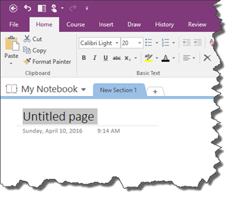 onenote notebook templates 2016