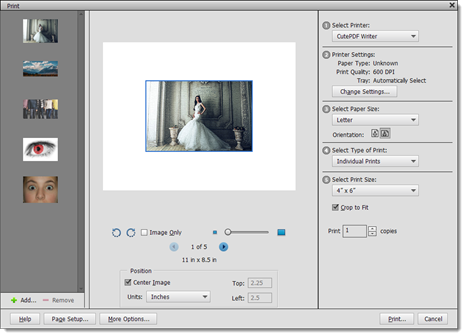 Print photos in Photoshop Elements