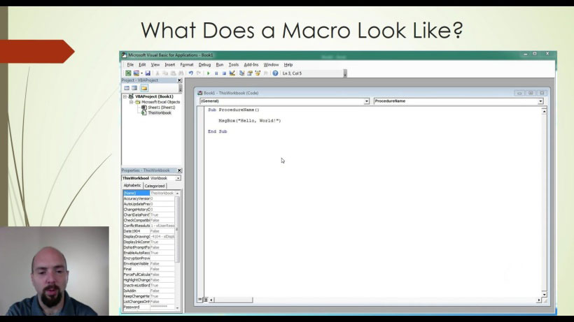 View Visual Basic for Excel Video Demonstration